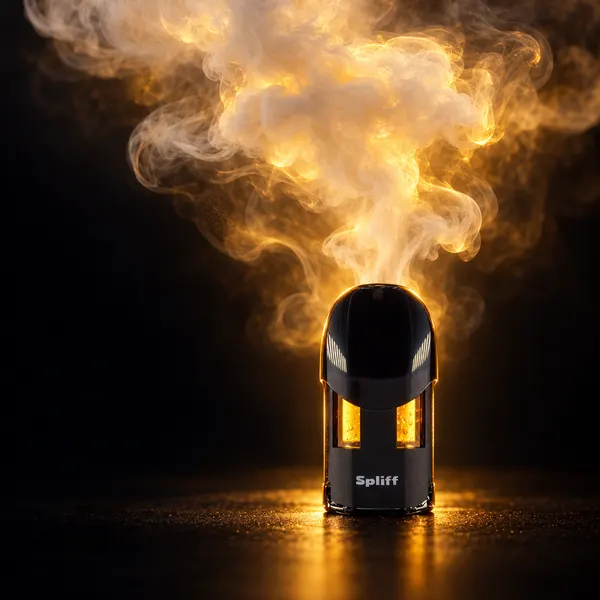 Nube de vapor atravesada por una luz dorada sobre un Magic Pod