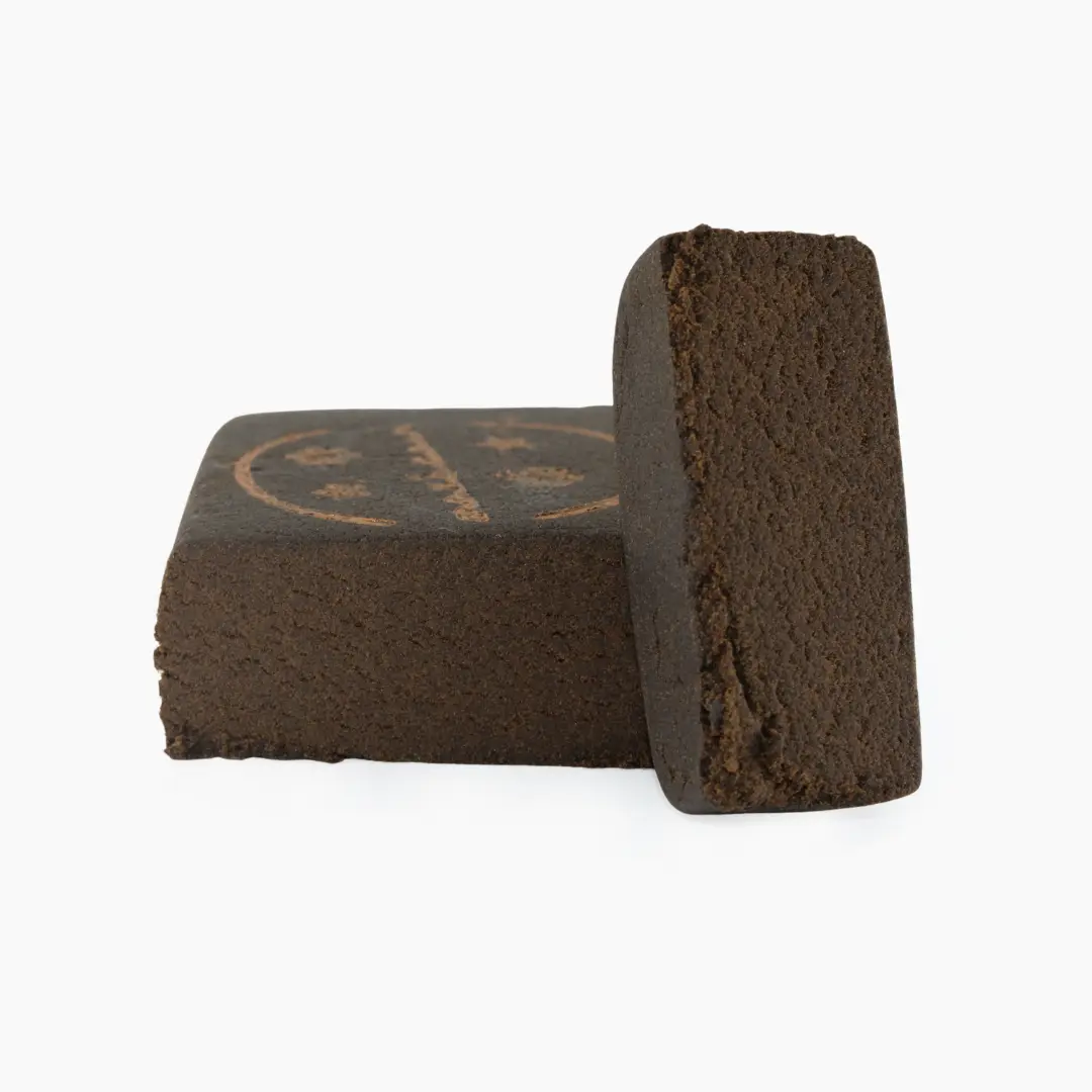 Afghan Hash 70% CBD, placa prensada marrón chocolate