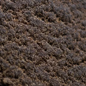 Macro del Afghan Hash 60% THCX, grano seco con reflejos ámbar