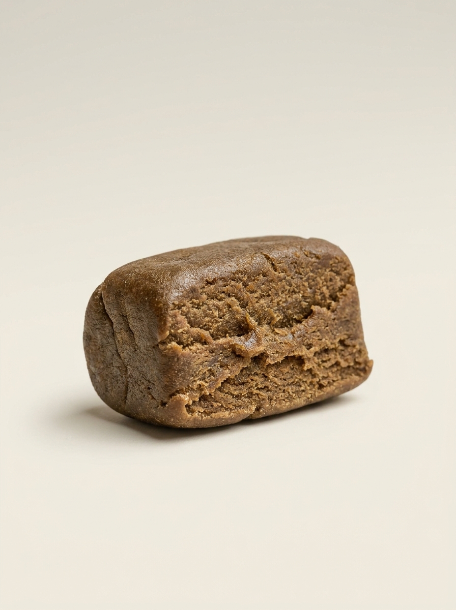 Bubble hash CBD clasificado por micras, textura arenosa