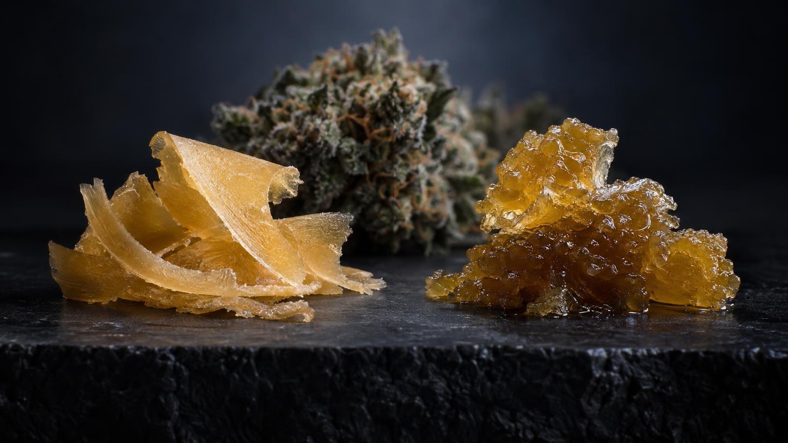 Primer plano con luz natural sobre Rosin