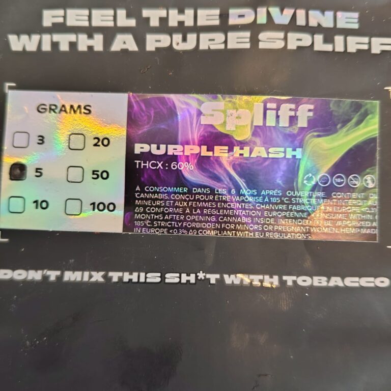 Click to view full screen Opinión de cliente Purple Hash con foto - Spliff