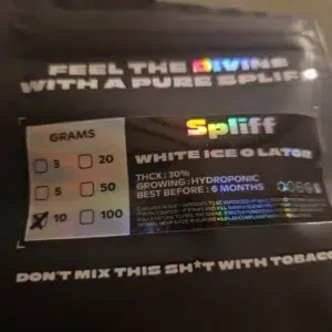 Opinión de cliente White Ice O Lator - 30% THCX con foto - Spliff
